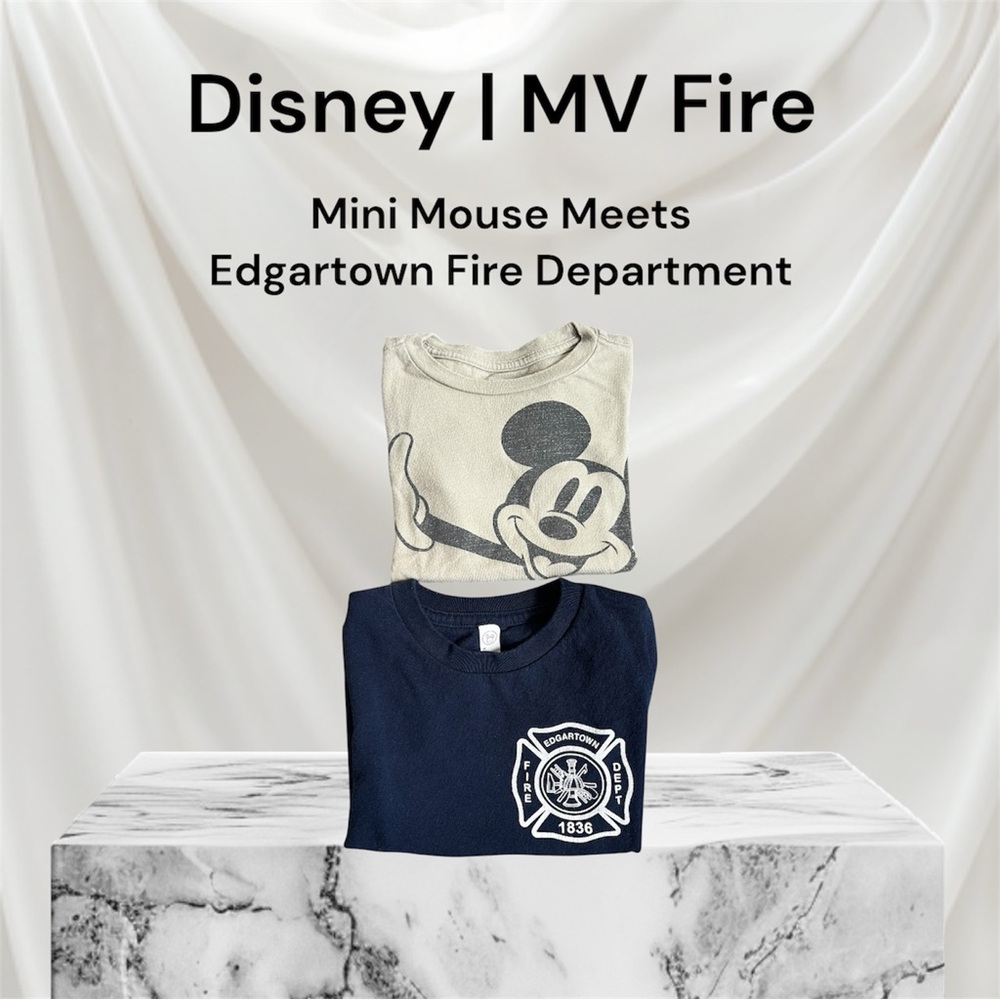 Disney Mickey & Edgartown MV Fire Department Short Sleeve Tees | 4T | Preowned
